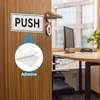 PATIKIL Push Pull Sticker Sign, 2 Pcs 6"x2.4" Self Adhesive