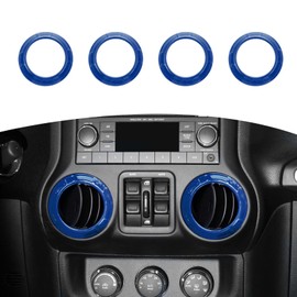 RT-TCZ for Jeep JK Air AC Vents Cover Trim Rings Blue for Jeep Wrangler JK JKU 2011-2017 Blue Interior Accessories 4pcs