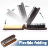 Travel Folding Hair Brush, Collapsible Portable Pocket Nylon Bristle Hairbrush