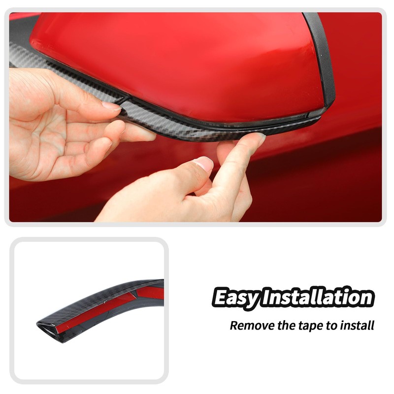 JeCar Carbon Fiber Side Mirror Base Trim Cover Accessories for