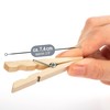 com-four® Natural Wooden Clothes Pegs, Sturdy Clothes Pegs made of