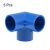 sourcing map 3-Way PVC Angle Fitting 32 mm, Pack of