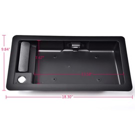 GRAND ORANGE Rear Cargo Door Handle & License Plate Tag Bracket Compatible with 1992-2007 Ford Econoline E150, E250, E350, 6C2Z-15434A20-AA, FO1820100