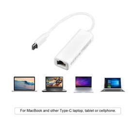 USB C to Ethernet Adapter RJ45 to USB C Ethernet LAN Network Adapter Compatible with Windows XP/7/8 MacOS