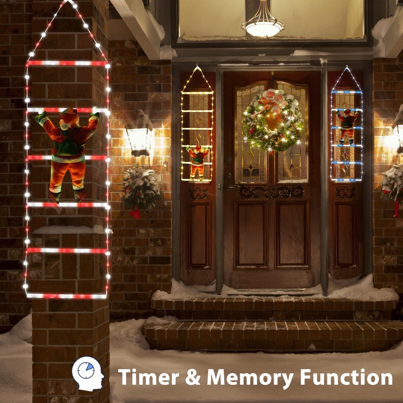 Toodour LED Christmas Light - 2.5FT Christmas Decorative Ladder Lights