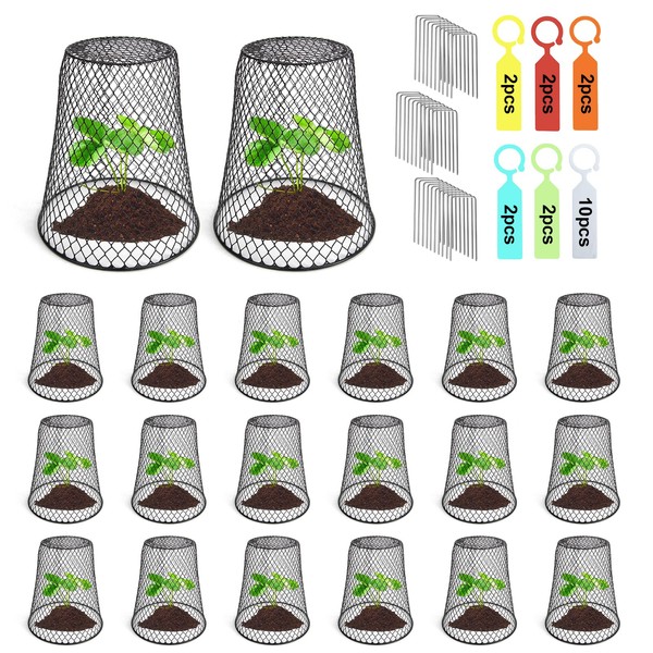 20 Pcs 6.8"×7.4" Seedling Plant Protectors from Animals, Chicken Wire