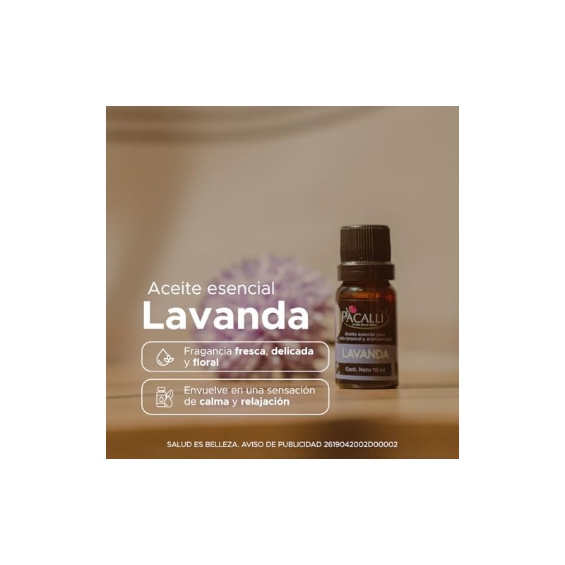 Aceite Esencial de Lavanda 100% Puro 10 ml Aroma Floral