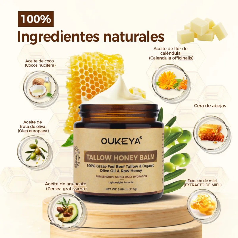 Crema Facial Manteca Res Miel 100 Natural 110g Normal Grasa