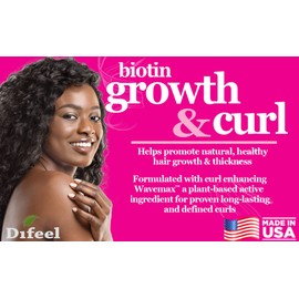 Difeel Biotin Growth & Curl Hot Oil Treatment 7.1 oz. - Hot Oil Treatment for Curly Hair
