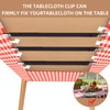 QoeCycth 6PCS Tablecloth Holder Clips Strap, Adjustable Elasticity Picnic Tablecloth