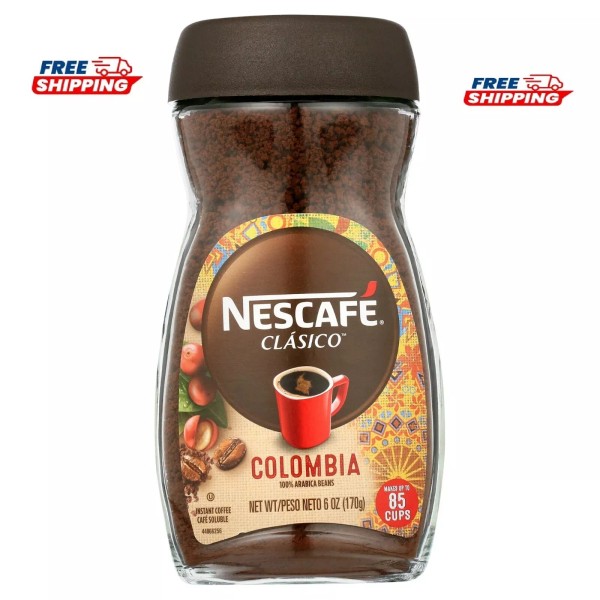 NESCAFÉ Nescafe Clasico Colombia Medium Roast Instant Coffee, 6 oz