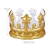 Relaxdays Inflatable Crown, Costume Accessories, Carnival Accessory for Princess, King,