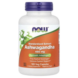 NOW Foods, Standardized Ashwagandha Extract, 450mg, 180 Veg Capsules / NOW Foods (나우푸드), 표준화된 아슈와간다 추출물, 450mg, 베지 캡슐 180정