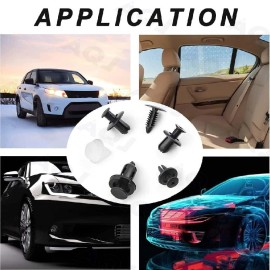 AQJ For Subaru 100Pcs Bumper Hood Clips Retainer Rivet Fastener Fender Push Pin US*