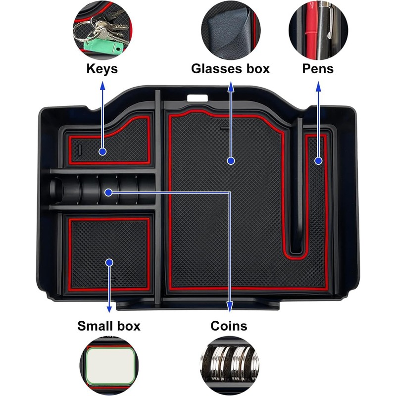 EVTIME Center Console Organizer fit for Dodge RAM 1500 2500