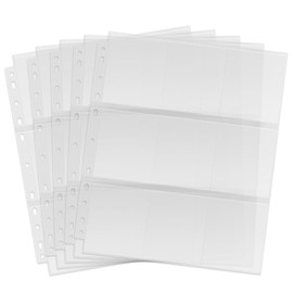 GoldOars Pack of 50 Trading Card Sleeves Double-Sided 900 Pockets Empty Trading Card Book Transparent Trading Card Accessories Suitable for Ring Binders (Transparent)