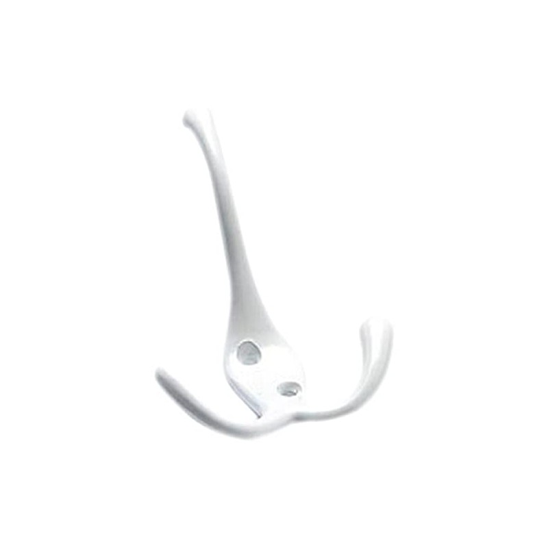 Merriway® BH00831 Triple Hat and Coat Hook - White