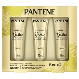 Pantene Intense Miracle Hair Treatment Hydrating Shots, Biotin For Dry Hair Repair 3x15ml