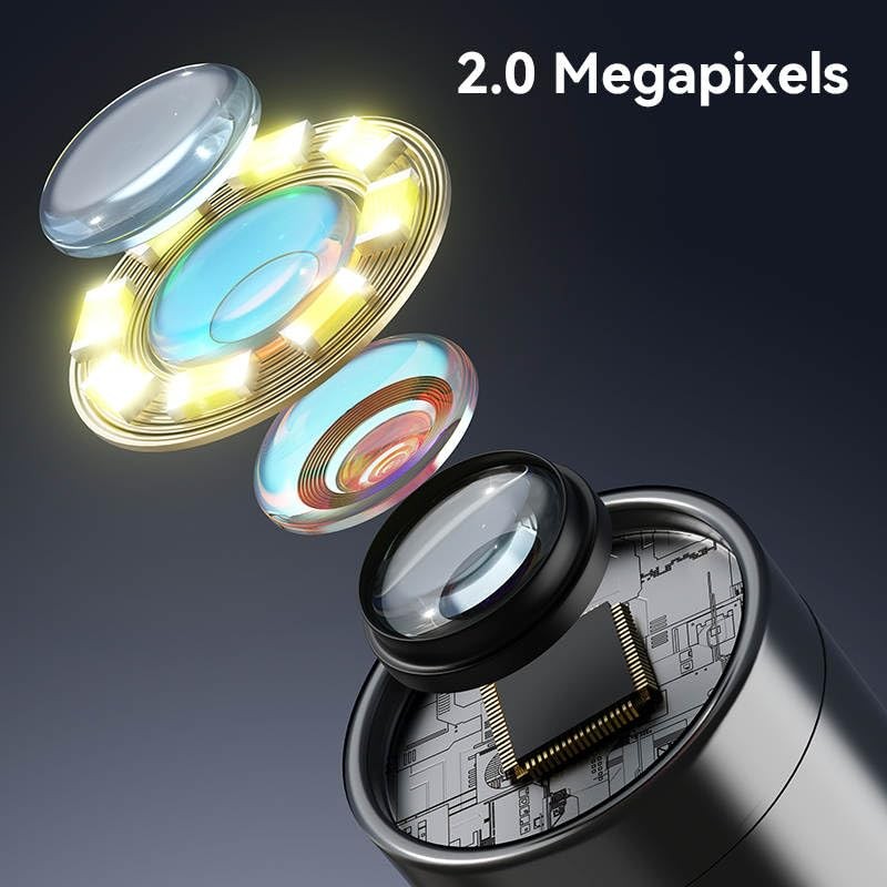 USB Digital Microscope, 50x-1600x Magnification Handheld, 1440P HD 8 LED