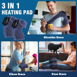 MOAJAZA Knee Massager with Heat and Vibration, Heating Pads for Knee Shoulder Elbow Deep Issue