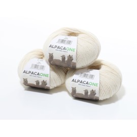 150 g 100% Baby Alpaca Wool 112 m 4-4.5 Needle Size Nm 4/9 Knitting Crochet Yarn Knitting Wool, Colour: Natural