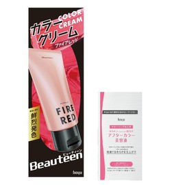 Beauty Teen Color Cream, Fire Red, 4.9 oz (140 g), For Bright Hair, Fashionable Dying, Hair Color, Color Treatment, Hoyu