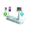Kashimura NWM-6 AC 4P USB2P 3A WH Power Strip for