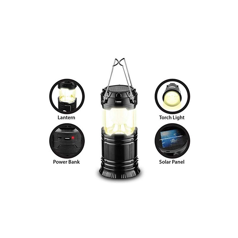 Technical Pro OL4B Rechargeable Outdoor Camping LED Lantern, Black