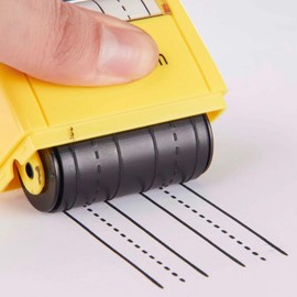 LEGILINER- 1/2" Double Stack Dashed Handwriting lines, Rolling, self-Inking Stamp. Handwriting Practice Tool for Teachers/OT’s/Homeschool/Special Ed, 1st/2nd Grade Size.