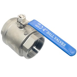 DAN SPEED 4" NPT Female 316 Stainless Steel Full Port Ball Valve Vinyl Handle WOG1000