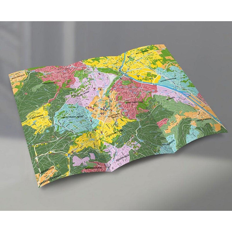 PuzzleMap Stuttgart Puzzle City Map XXL 500 Pieces with Booklet
