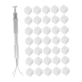 IWOWHERO Nail Art Sponge Set with Grabber White Color Fade Sponges for Manicure Durable and Easy to Use for Professionals and Beginners