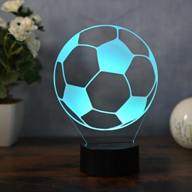 Optechvisual LED Football Lamp - Sporty Decoration and Night Light for Football Players, Fans and Coaches - Gift Idea for Men, Teenagers and Children, Club Light