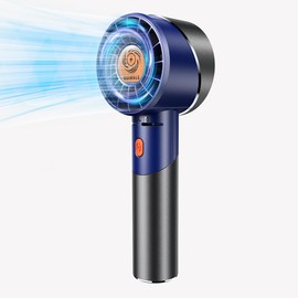 Guirble Handheld Fan,Portable Turbo Fan,Powerful Personal Fan(7000rpm High-Speed Motor,Battery Work 3-16 H),USB Rechargeable Mini Handheld Fan for Travel/Outdoor/Gift/Makeup (Navy Blue)