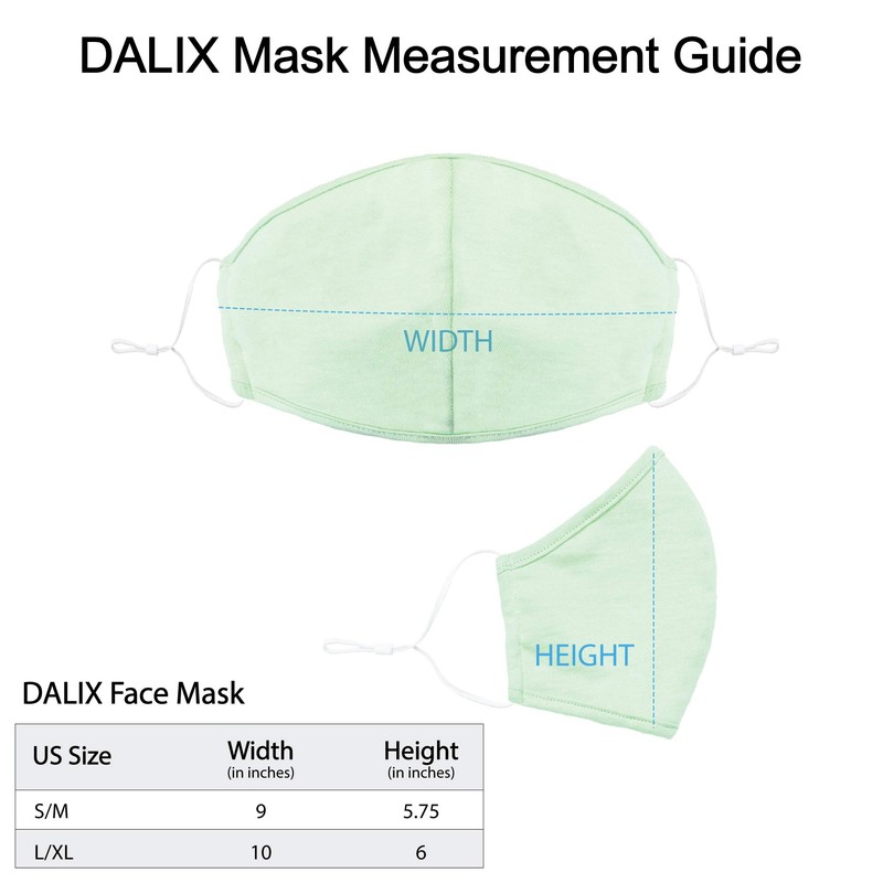 DALIX Cloth Face Mask Reusable Washable Made in USA -