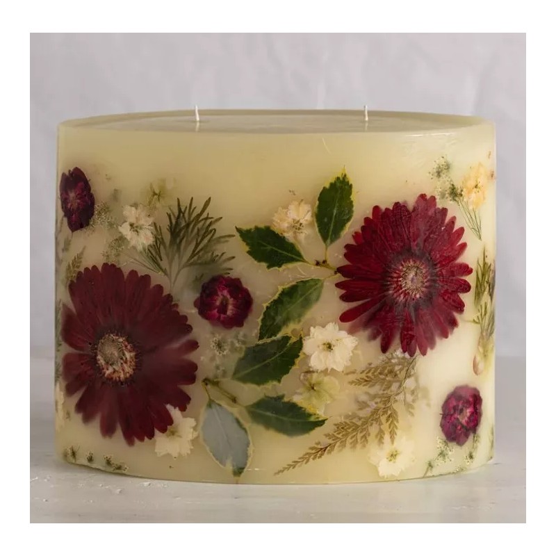 ROSY RINGS, CITRUS GARLAND LUXURY BOTANICAL CANDLE, 6.5" TALL, 200
