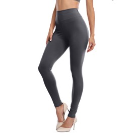 LIGHTBACK Women's Workout Leggings High Waisted Stretchy Leggings Soft Ankle Length Yoga Pants Gym Tights Darkgrey