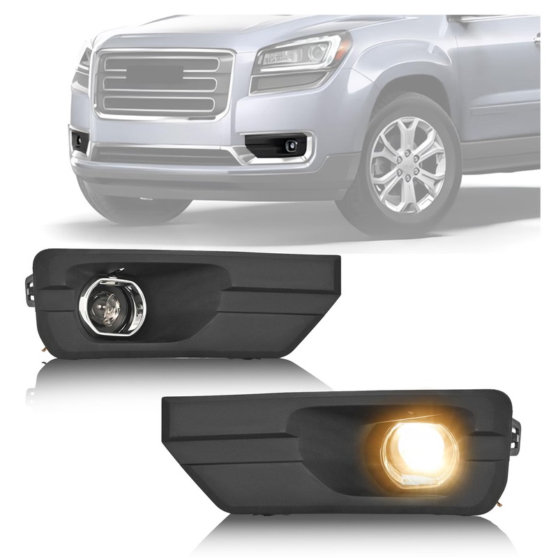 HECASA Pair Fog Light Assembly Compatible with 2013-2017 GMC Acadia