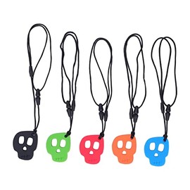 Collar de Masticación Sensorial de Silicona - Paquete de 5 Piezas - Ayuda para el Motor Oral - Masticable