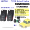 KEYECU 2*for VW Volkswagen CC Jetta Golf GIT Eos 2006-2011 Remote Key Fob 1K0 959 753 H