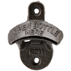 Avanti Rustic Cast Wall Mounted Bottle Opener, Black 1 cm*1 cm* 1 cm