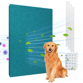 Reusable Air Filter 20x30, High Air Flow Cut to Fit Furnace Filters, MERV 6 Replacement Filter for HVAC, RV, Washable Replacement Air Conditioner Filters, 24 PCs Hooks(Actual 20x30x0.7 in.)