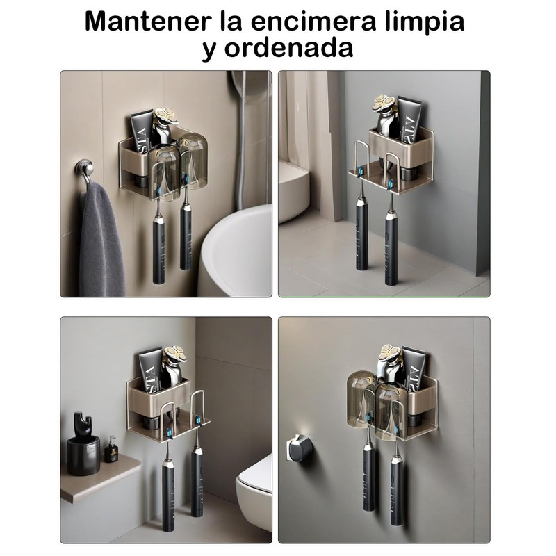 JIAQCN Porta Cepillo De Dientes para Baño, Soporte para Cepillo