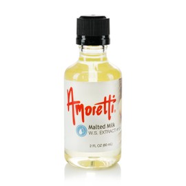 Amoretti - Malted Milk Extract Water Soluble 2 oz - Highly Concentrated & Perfect For Pastry, Savory, Brewing, and more, Preservative Free, Vegan, Kosher Pareve, Keto Friendly