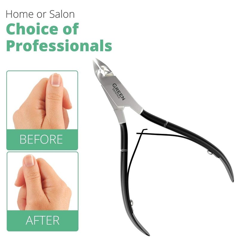 GREEN ESTETICA Professional Cuticle Trimmer Nail Cuticle Cutter Stainless Steel