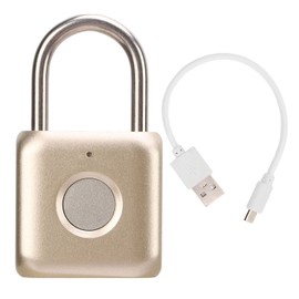 Fingerprint Padlock IPX2 Waterproof Smart Keyless Biometric Thumbprint Lock for Locker Backpack Suitcase