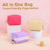 SIDESUGAR Small Makeup Bag for Purse, PU Leather Mini Cosmetic
