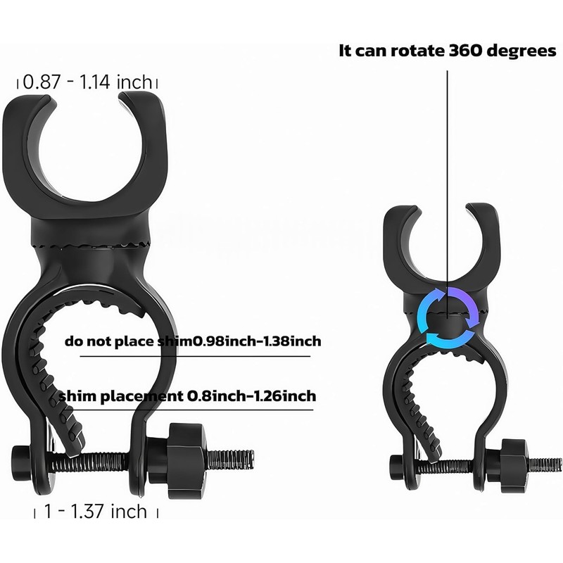 2 Pack Shower Chair Shower Head Holder, Wheelchair Cane Holder
