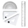 4-piece ruler set, multi-functional, portable, measuring tool, durable and durable,
