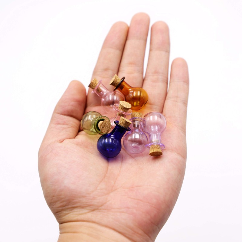 SHAOTONG 2ml Small Mini Glass Bottles Jars with Cork Stoppers.Wishing